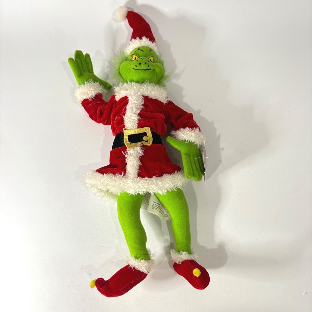 Nanco Dr Seuss The Grinch Stole Christmas Santa Plush 2000 Vintage 18 Inch NWT